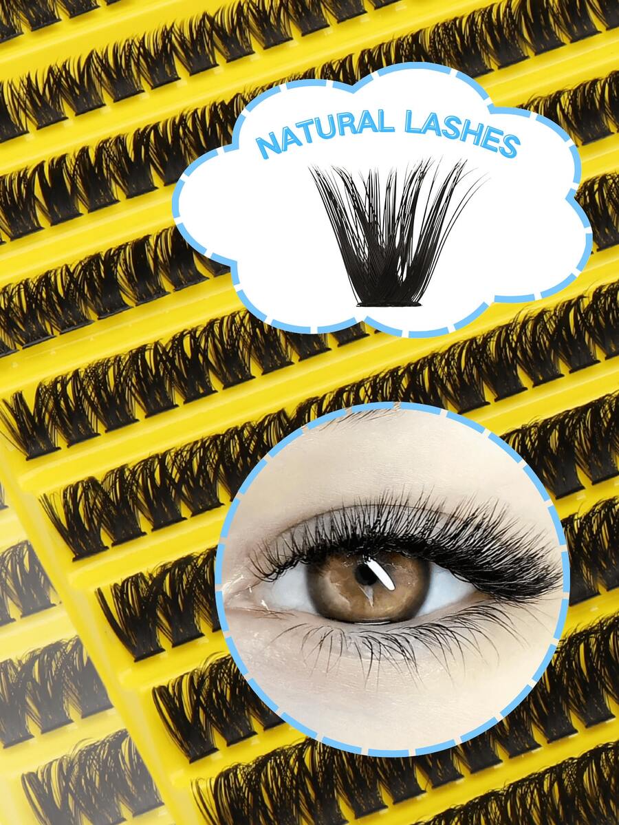 10ROWS 200PCS Lash Clusters 80D Volume DD Curl 10-16mm Big Voluminous, 3D Effect Individual Cluster Lashes 80D Wispy&Extra Thick&Halloween Dramatic&DIY, Long-Lasting Individual Lash Clusters -For Wedding&Dating&Travel&Party Glam, Loved For Gifts&Christmas&Halloween&New Year's, Must-Have! Lash Clusters, Eyelash Clusters, Individual Eyelashes, Lashes, Fake Lashes