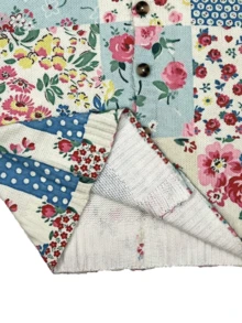 Fashionable New Round Neck Long Sleeve Cardigan Women Top, Floral Digital Print Casual Lightweight Knit Sweater Jacket - Multicolor - View 5