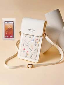 触屏手机包，女童小号单肩斜挎包，迷你印花斜挎包，女士钱包，秋季 - 彩色 - 查看 2
