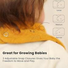 Binomata Set de 3 piezas para recién nacido: gorro, babero y paño de eructo, gorro de doble capa suave unisex para bebé, baberos absorbentes, paño de costilla fina resistente a manchas de leche, adecuado para bebés niños y niñas de 0 a 24 meses