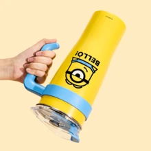 Miniso 小小兵收藏系列不鏽鋼吸管杯（1600毫升） - 黃色 - 查看 3