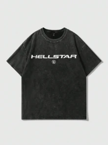 Retro Tie-Dye Crewneck Short Sleeve Casual T-Shirt For Men - 黑色 - 查看 4