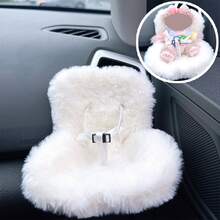 1pc Car Seat For Labubu Dolls With Soft Furry Cushion,Car Seat For Dolls With Air Vent Clip,Cute And Functional Car Ornament For Labubu Fans And Doll For Women Storage Organizer Travel Essentials Back To School Dormitory Storage,Festival Gifts.Christmas Gift Ideas. - Multicolor - View 4