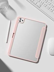 纯粉色亚克力透明水晶背壳，防震设计，适用于 iPad 第七代、第八代（10.2 英寸）和第十代。内置笔槽，支持睡眠唤醒功能/多种折叠支架方式。是节日和新年的馈赠佳品。 - 淺粉色 - 查看 2