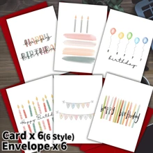 6 بطاقات تهنئة عيد ميلاد مع أظرفة، بطاقات هدايا عيد ميلاد فريدة مناسبة للعائلة والأصدقاء والزملاء، بطاقات ديكور هدايا عيد الميلاد