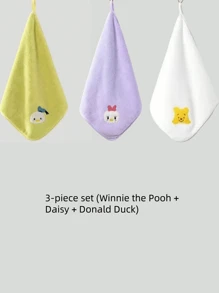 Disney 5pcs/1pc, Disney Cartoon Theme Square Towel Gift Box Set, Mickey Soft Coral Fleece Towel, Hand Wash, Highly Absorbent, Knitted Fabric, Suitable For Bathroom Home, Minnie Face Towel And Hand Towel, Suitable For Various Festivals, Birthday Gifts Back To School Dish Cloths Kitchen Towel