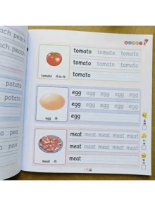 1 pieza Cuaderno de práctica de escritura ABC - Libro ilustrado en inglés - Práctica de escritura a mano - Aprende a escribir el alfabeto, participa en la tarea de seguimiento del alfabeto inglés para niños - Mejora la caligrafía y desarrolla la caligrafía, conjunto de libros interactivos divertidos (algunos accesorios al azar) - Multicolor - Ver 11