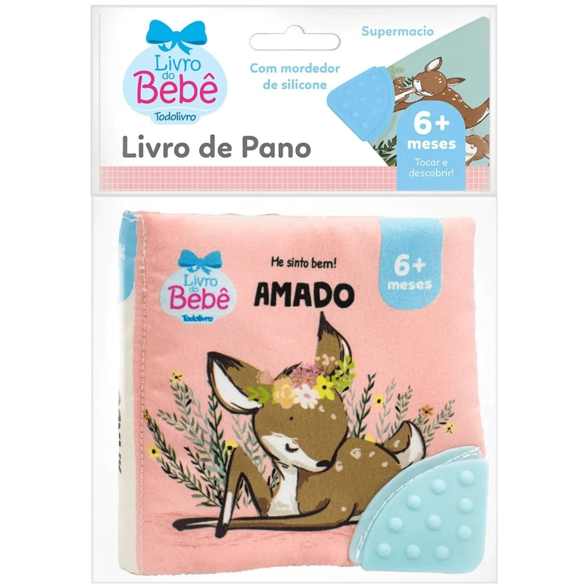 Soft Cloth Children's Book With Silicone Teether For Babies All Book - LOVED - View 1