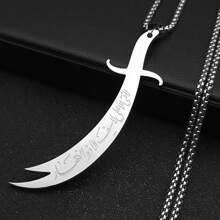 Sword Shape Hollow Pendant Gold/Silver/Black Color Stainless Steel Sword Necklace Fashion Gorgeous Gifts For Men And Women