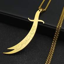 Sword Shape Hollow Pendant Gold/Silver/Black Color Stainless Steel Sword Necklace Fashion Gorgeous Gifts For Men And Women