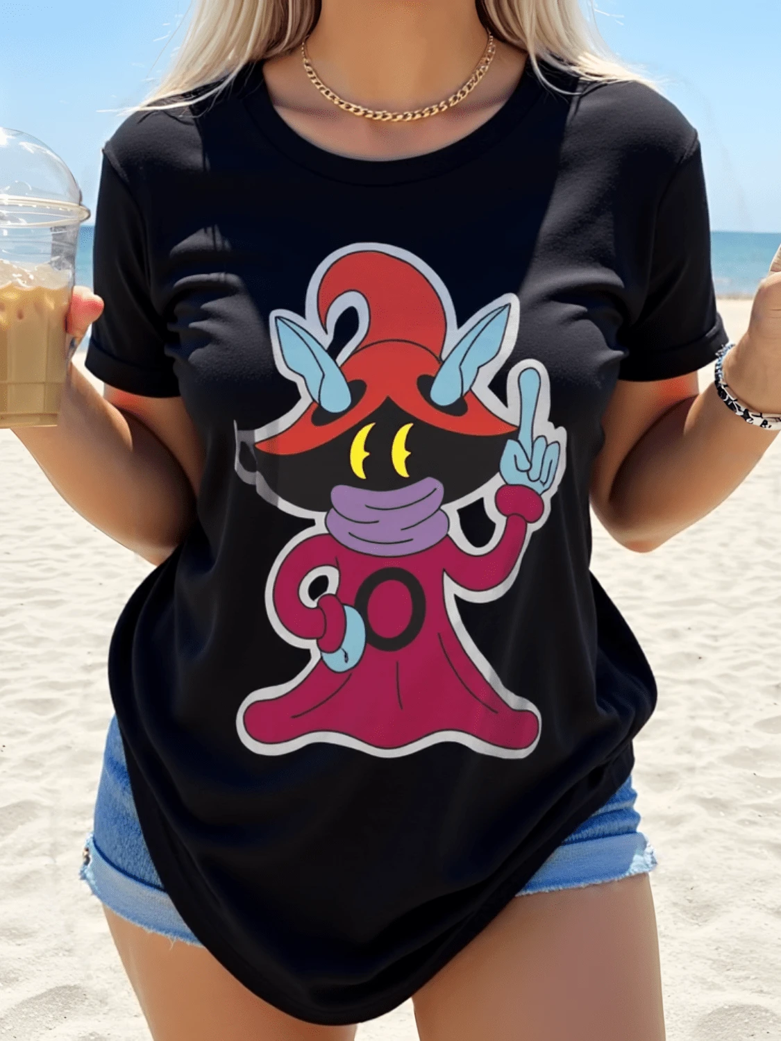 She-Ra Princess Of Power Wo Shirt Rubber Hose Orko Female Tops Polyester Haruku Funny Y2k Tees Ladies Tshirt Suitable Summer Wear,Printed Pattern Short Sleeves,Ladie Tops,And Printed Short Sleeves.Women's Solid-Colored Boat-Neck Short-Sleeve One-Piece Shirt Paired With Printed Shirts,Ladies'tops,And Printed Short-Sleeve Shirts.Ladies'top.Vintage Graphic Casual Short Cotton Shirt Featuring Vintage Art Printing,Humorous Streetwear,And A Large Comfortable Summer Top.Ladies'undershirt Women's Solid-Colored Boat-Neck Short-Sleeve One-Piece Shirt Paired With Printed Shirts, Ladies' Tops, And Printed Short-Sleeve Shirts. Ladies' Top. Vintage Graphic Casual Short Cotton Shirt Featuring Vintage Art Printing, Humorous Streetwear, And A Large Comfortable Summer Top.Ladies' Undershirt - màu đen - Xem 1