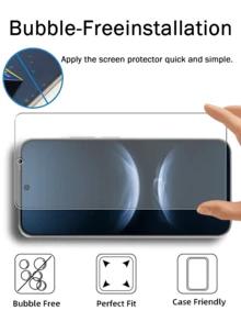 2pcs High Definition Durable & Easy To Install Tempered Glass Screen Protector, Compatible With Huawei/Honor Phones, Daily Anti-Scratch High Transparency High Hardness Screen Protector - White - View 7