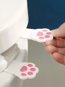 1pc Adorable Cat Paw Toilet Seat Cover Lifter, Touchless Toilet Lid, Flip Cover Handle Raiser, Bathroom Accessory