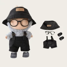 专为拉布布设计的时尚服装系列，适用于17厘米吊坠娃娃。多种颜色和款式可选，可搭配多色工装短裤、夏季帽子、眼镜和靴子，或购买全套。适用于第一代/第二代人偶，是生日、周年纪念日或节日庆典的完美礼物。 - 彩色 - 查看 4