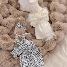 1 buc. Rochie cu bretele din lână pentru animale de companie toamnă/iarnă, haine pentru câini/pisici