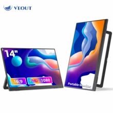 Veout 1pc 14 InchTouch Portable Display For Mobile Phones, Laptops, And Extended Same Screen Splitters Response Time 25ms Brightness 300cd/M Contrast Ratio 1000:1 Refresh Rate 60Hz