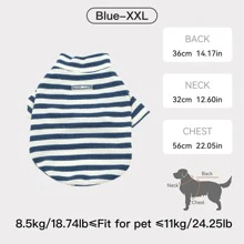 1 件条纹弹性柔软宠物毛衣，适合春、夏、秋、冬，适合中小型犬，有灰色、绿色、蓝色可选