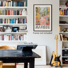 1 Tranh in Henri Matisse - Áp phích Matisse thẩm mỹ cho triển lãm nghệ thuật hiện đại, nghệ thuật treo tường trung tính tối giản, ý tưởng quà tặng Matisse, áp phích vải, đồ trang trí tường vải cho gia đình, phòng khách, phòng ngủ, nhà bếp, phòng tắm, không có khung - Nhiều màu - Xem 4