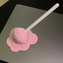 1个融化棒棒糖造型苹果笔筒，苹果笔夹，触控笔收纳架，创意桌面收纳架，适用于家庭办公室、情人节、感恩节、母亲节、万圣节、圣诞节、生日礼物 - 彩色 - 查看 2