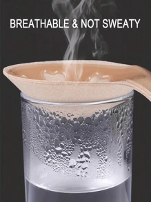 2pcs Reusable Rabbit Ear Nipple Cover Lifting Silicone Invisible Sticky Bra Pad For Sports Push-Up Plank Workout - Beige - View 5