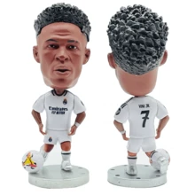 Figura coleccionable fútbol soccer Vini Jr Real Madrid, mini figura deportiva, Vini Jr jugador de Real Madrid, diseño de colección - Blanco - Ver 2