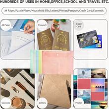 Plastic File Folder For Documents (A4), Waterproof, 5 Colors, 10Pcs, With Snap Button For School/Home/Office Organization