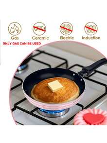 Bộ nồi chảo chống dính 6,5 inch, màu hồng dễ thương, thích hợp cho việc nấu ăn hàng ngày và chuẩn bị thức ăn cho bé. Vui lòng xác nhận kích thước trước khi mua. - Nhiều màu - Xem 4