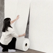 1 Rolls Self-Adhesive 3D Foam Wallpaper - Proof Peel And Stick Wall Panels, Easy To Clean & Cut, Textured White Design For Living Room, Kitchen, Bedroom, Office Decor, Wallpaper For Living Room, Kitchen Upgrade, Modern Decor, Easyinstall Wallpaper, Home Decor, Home Decorators, Kitchen Upgrade, Textured Surface, Durable Material, Interior Designers