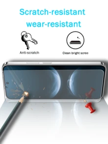 2pcs High Definition Durable & Easy To Install Tempered Glass Screen Protector, Compatible With Huawei/Honor Phones, Daily Anti-Scratch High Transparency High Hardness Screen Protector - White - View 2