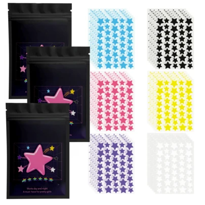 Cute Star Decorative Stickers, Gentle On Skin, Waterproof, Suitable For Party Decoration, Face Decor Stickers,Giveaways,Travel,Cheap Stuff,Travel Essential