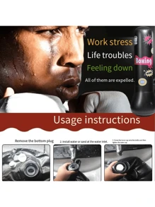 1pc Thick PVC Material, Safe And Durable, Inflatable Punching Bag Suitable For Teenagers And Adults, Home Use Inflatable Punching Bag PVC Tumbler With Water Or Sand, Home Fitness, Stress Relief, Birthday Gift, Holiday Gift - Multicolor - View 5