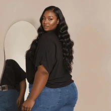 Plus Size Blouses - 黑色,酒紅色和綠色 - 查看 3