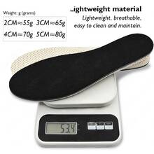 Invisible Height Increase Insoles Men Women Shoes Insole EVA Memory Foam Heel Lifting 2/3/4/5CM Taller Cushion Heighten Shoe Pad
