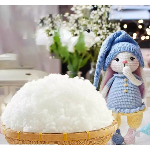 20g-500g Relleno de algodón PP para muñecas de peluche, material de algodón de seda para manualidades y relleno de muñecas
