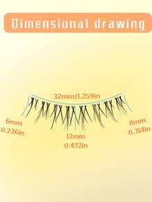 5 Pairs Cartoon Fairy Lashes, Natural Transparent & Lightweight, Volumizing & Lengthening, 6-12mm Mixed Size, Transparent Stem, Soft & Natural, Suitable For K-Pop Idol Makeup, DIY At Home, Great For Halloween