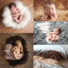 Newborn Photography Props - Soft Fluffy Backdrop Carpet, Newborn Photography Staging Decor, Baby Party - 50X60CM - View 2