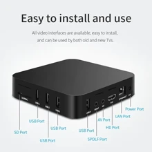 Kynley MXQ Pro 4K Android TV 14.0 Box, Ram 4GB ROM 64GB, Android Smart Box H.265 4K 3D de doble banda 2,4G WiFi Quad Core reproductor multimedia doméstico