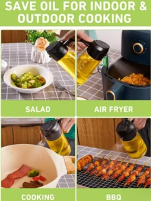 16oz Olive Oil Dispenser For Kitchen - 2 In 1 Olive Oil Dispenser And Oil Sprayer - Olive Oil Dispenser Bottle -2 In 1 Oil Dispenser & Oil Sprayer For Cooking - 16oz Oil Dispenser For Kitchen, 470ml Olive Oil Dispenser Bottle For Kitchen, Barbecue, Salad.Christmas Stuff. - 黑色 - 查看 8