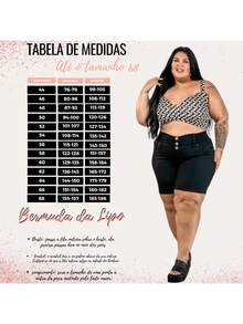 Short Lipo Jeans Branca Plus Size Modelagem que Valoriza - Branco - Visão 3