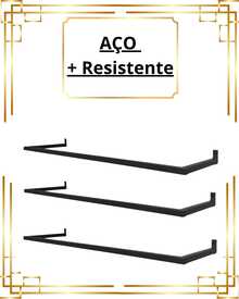Kit 3 Arara de Parede 80cm Cabideiro Organizador de Roupas Loja Closet Quarto Cabide