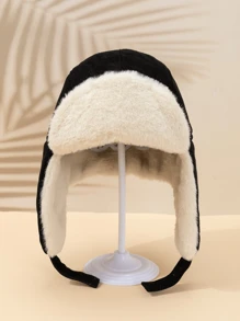 1pc Unisex Children's Warm Trapper Hat, Suitable For Cycling And Hiking