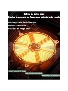 Plancha de Inducción ATVERCE – Cocina Rápida con Bobina Doble Capa, 3500W, Pantalla Táctil Grande y Envío Local en México - Tipo de Enchufe B USA (110-127V) - Ver 7
