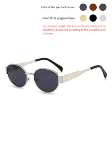 4 pièces / 3 pièces / 2 pièces / 1 pièce Lunettes de mode ovales en métal de style rétro européen et américain, lunettes en forme de diamant, lunettes semi-circulaires, style rétro populaire et polyvalent, convenant aux hommes et aux femmes, pour les vacances, les loisirs, les accessoires de plage, l'utilisation quotidienne et les activités de plein air pour les vacances d'été à la plage, les sorties, les voyages