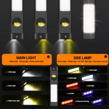 KENSUN 1pc Portable EDC Flat Flashlight, Rechargeable C-Type LED Flashlight With Clip And Magnet, Waterproof Outdoor Emergency Camping Light - As Shown In the Figure - View 5