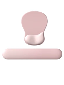 1 套符合人体工程学的硅胶腕垫、1 个自然贴合手腕的鼠标垫、1 个键盘护腕垫，可缓解手部疼痛，适用于笔记本电脑/台式电脑，采用渐变简约设计，加厚鼠标垫，底部有硅胶防滑垫 - 彩色 - 查看 11