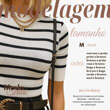 Women's Modal Striped Blouse, Fresh Casual, Short Sleeve, Elegant , Summer 2026 - Xem 2