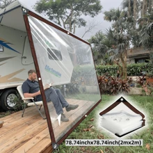 New Upgraded Waterproof Cloth, Transparent Waterproof Tarpaulin For RV, Outdoor Essential For Rainy Season, Suitable For Camping, RV, Balcony, Garden, Greenhouse, Firewood Storage In Winter