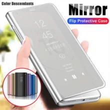 Hadaasi 1 pièce Étui de téléphone portable  avec rabat argenté, électroplaqué, pailleté, avec support pliant. Résistant aux chocs et aux rayures, avec miroir. Compatible avec Samsung Galaxy S25Ultra/S25Plus/S25/S25Edge/S24Ultra/S24Plus/S24/S23Ultra/S23Plus/S23/S22Ultra/A17/A07 et Apple 17pro/17promax/17Air/17/16E et Honor 400/400Pro/400Lite et Redmi - Argent - Voir 3