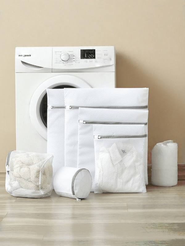 1 pieza Juego de bolsa de lavadora gruesa, bolsa de lavado de malla gruesa anti-deformación