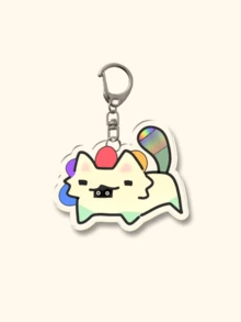 1pc Back To School Dandy'S World Video Game Teme Key Charm - The Ideal Cute Cartoon Image Bag Charm For Young And Adult Gamers Alike. Acrylic Keychain Ideal For Boyfriends, Girlfriends, Family Members, Teachers, Party Gifts, And Nursing Students..